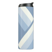 抽象芸術幾何学的、青、オフ白2 タンブラー (回転左)