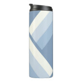 抽象芸術幾何学的、青、オフ白2 タンブラー (回転右)