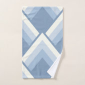 抽象芸術幾何学的、青、オフ白2 バスタオルセット (ハンドタオル)