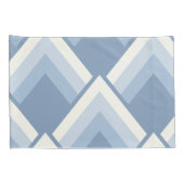 抽象芸術幾何学的、青、オフ白2 枕カバー (裏面-右)