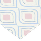 抽象芸術幾何学的、青、ピンク、白オフ ショートテーブルランナー (コーナー)