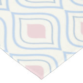 抽象芸術幾何学的、青、ピンク、白オフ テーブルクロス (アングル)