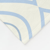 抽象芸術幾何学的、青、ピンク、白オフ フリースブランケット (角)