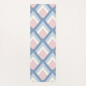 抽象芸術幾何学的、青、ピンク、白オフ ヨガマット (裏面)
