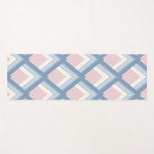 抽象芸術幾何学的、青、ピンク、白オフ ヨガマット (正面(横))