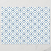 抽象芸術幾何学的、青、白オフ (裏面)
