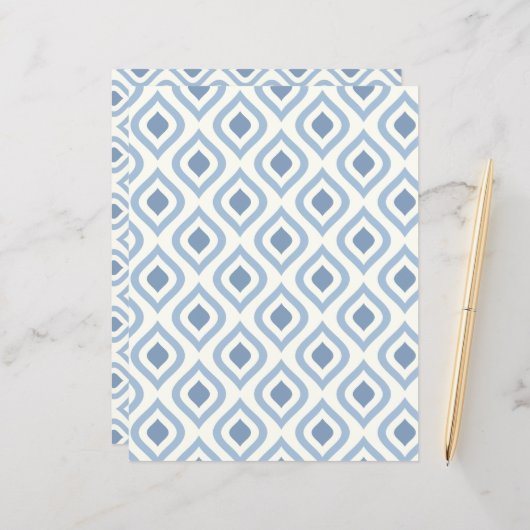 抽象芸術幾何学的、青、白オフ (正面/裏面インサイチュ)