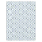 抽象芸術幾何学的、青、白オフ テーブルクロス (正面)