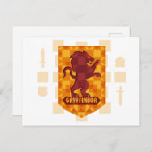 抽象芸術幾何学的GRYFFINDOR™クレスト インビテーションポストカード (正面/裏面)