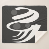 抽象芸術幾何学線アート シェルパブランケット (正面(横))