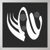 抽象芸術幾何学線アート ポスター (正面)