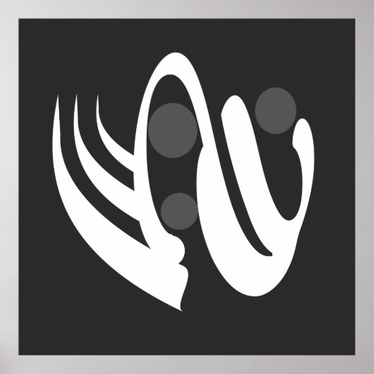 抽象芸術幾何学線アート ポスター (正面)