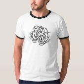 抽象芸術幾何学線アート Tシャツ (正面)
