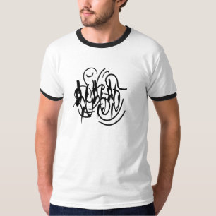 抽象芸術幾何学線アート Tシャツ