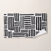 抽象芸術幾何学線パターン バスタオルセット (ハンドタオル)