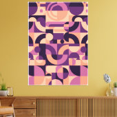 抽象芸術幾何学背景円 キャンバスプリント (インサイチュ (リビング))