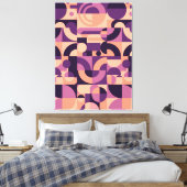 抽象芸術幾何学背景円 キャンバスプリント (インサイチュ (寝室))