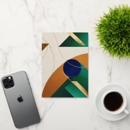 抽象芸術幾何学芸術ミニマルモダンリスト 箔グリーティングカード