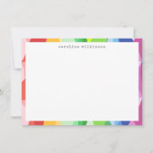 抽象芸術幾何学虹プリズパーソナライズされたム ノートカード (正面)