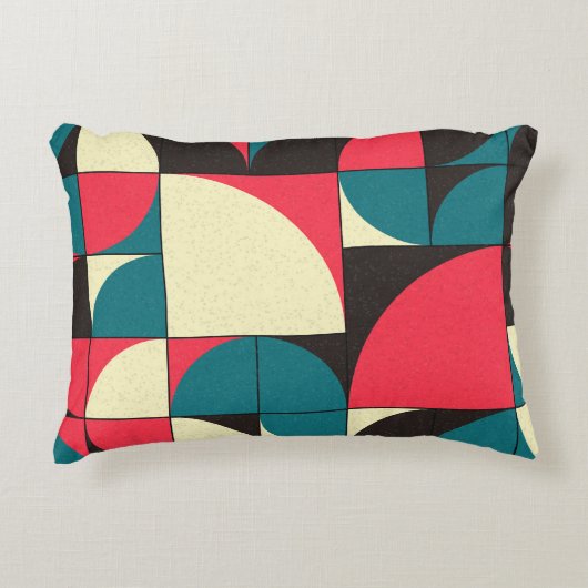 抽象芸術幾何学計算芸術イラストレーション アクセントクッション (正面)