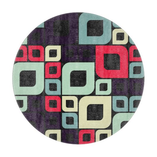 抽象芸術幾何学計算芸術イラストレーション カッティングボード (正面)