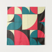 抽象芸術幾何学計算芸術イラストレーション タペストリー (正面(横))