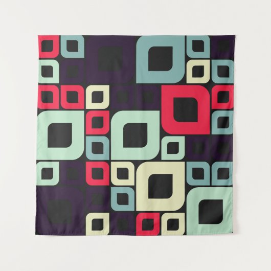 抽象芸術幾何学計算芸術イラストレーション タペストリー (正面)