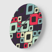 抽象芸術幾何学計算芸術イラストレーション ラージ壁時計 (傾斜)
