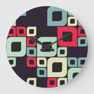 抽象芸術幾何学計算芸術イラストレーション ラージ壁時計