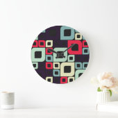 抽象芸術幾何学計算芸術イラストレーション ラージ壁時計 (ホーム)