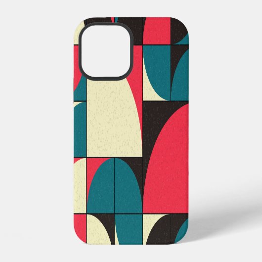 抽象芸術幾何学計算芸術イラストレーション iPhoneケース (裏面)