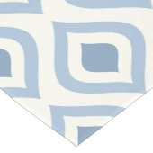 抽象芸術幾何学青とオフ白の短いタブ ショートテーブルランナー (コーナー)