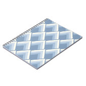 抽象芸術幾何学青とオフ白2ノート ノートブック (左側)