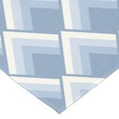 抽象芸術幾何学青とオフ白2短t ショートテーブルランナー (コーナー)