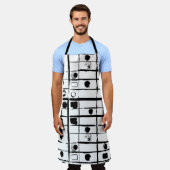 抽象芸術幾何学 エプロン (着用した状態)