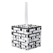 抽象芸術幾何学 キューブオーナメント (裏面アングル)