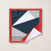 抽象芸術幾何学 バスタオルセット (ウォッシュタオル)