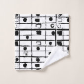 抽象芸術幾何学 バスタオルセット (ウォッシュタオル)