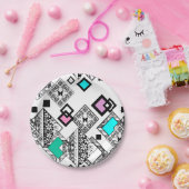 抽象芸術幾何学 ペーパープレート (パーティー)