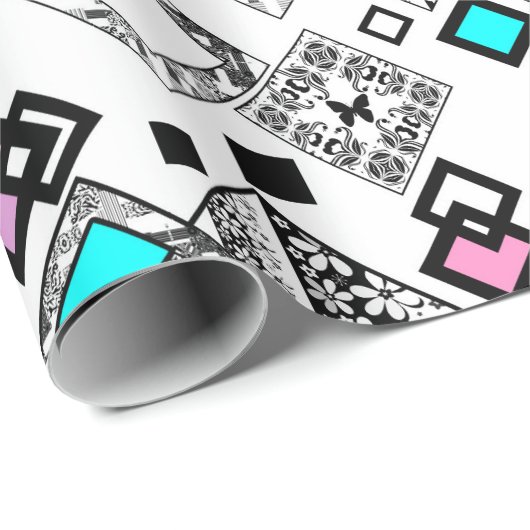 抽象芸術幾何学 ラッピングペーパー (ロールコーナー)