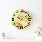 抽象芸術幾何学 ラージ壁時計 (ホーム)