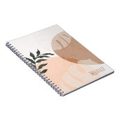 抽象芸術幾何形状と植物名 ノートブック (右側)