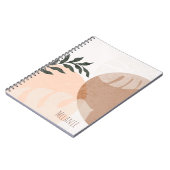 抽象芸術幾何形状と植物名 ノートブック (左側)