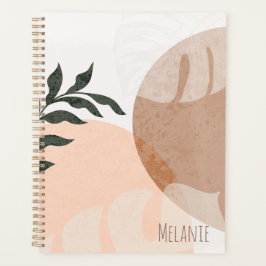 抽象芸術幾何形状と植物名 プランナー手帳