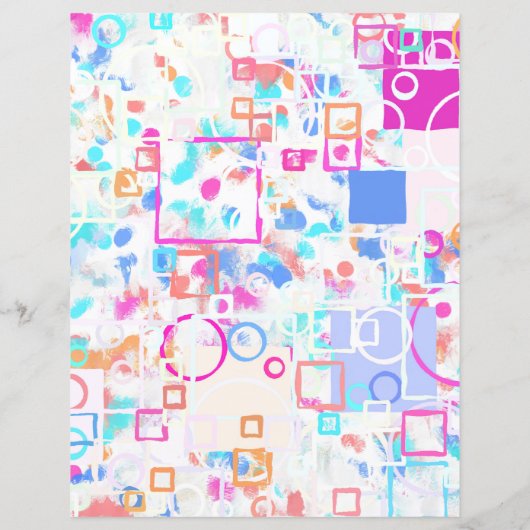 抽象芸術幾何形状スクラップブック紙 (裏面)