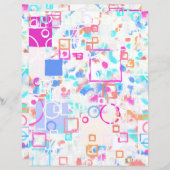 抽象芸術幾何形状スクラップブック紙 (正面/裏面)