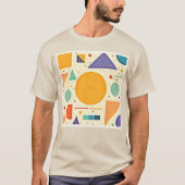 抽象芸術幾何形状デザイン Tシャツ (正面)