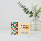 抽象芸術幾何形状レトロパレット 名刺 (スタンド正面)