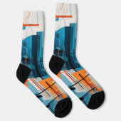 抽象芸術幾何形状合成 ソックス (右)