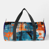 抽象芸術幾何形状合成 ダッフルバッグ (裏面)